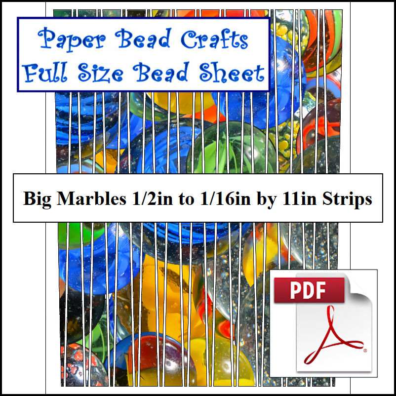 Big Marbles 1/2in to 1/16in by 11in Strips