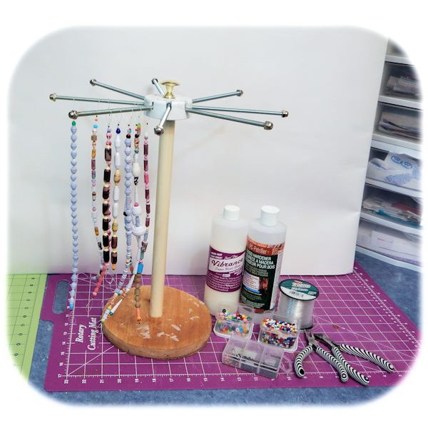 Carousel Paper Bead Drying Rack