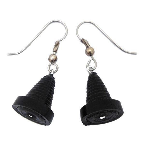 Witch Hat Paper Bead Earrings