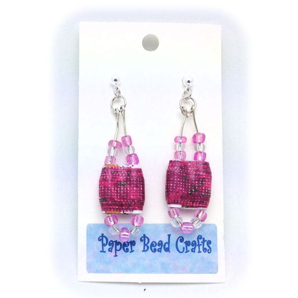 Double Hole Paper Bead Earrings