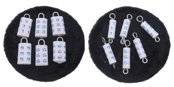 Number Tags for Glazing Beads
