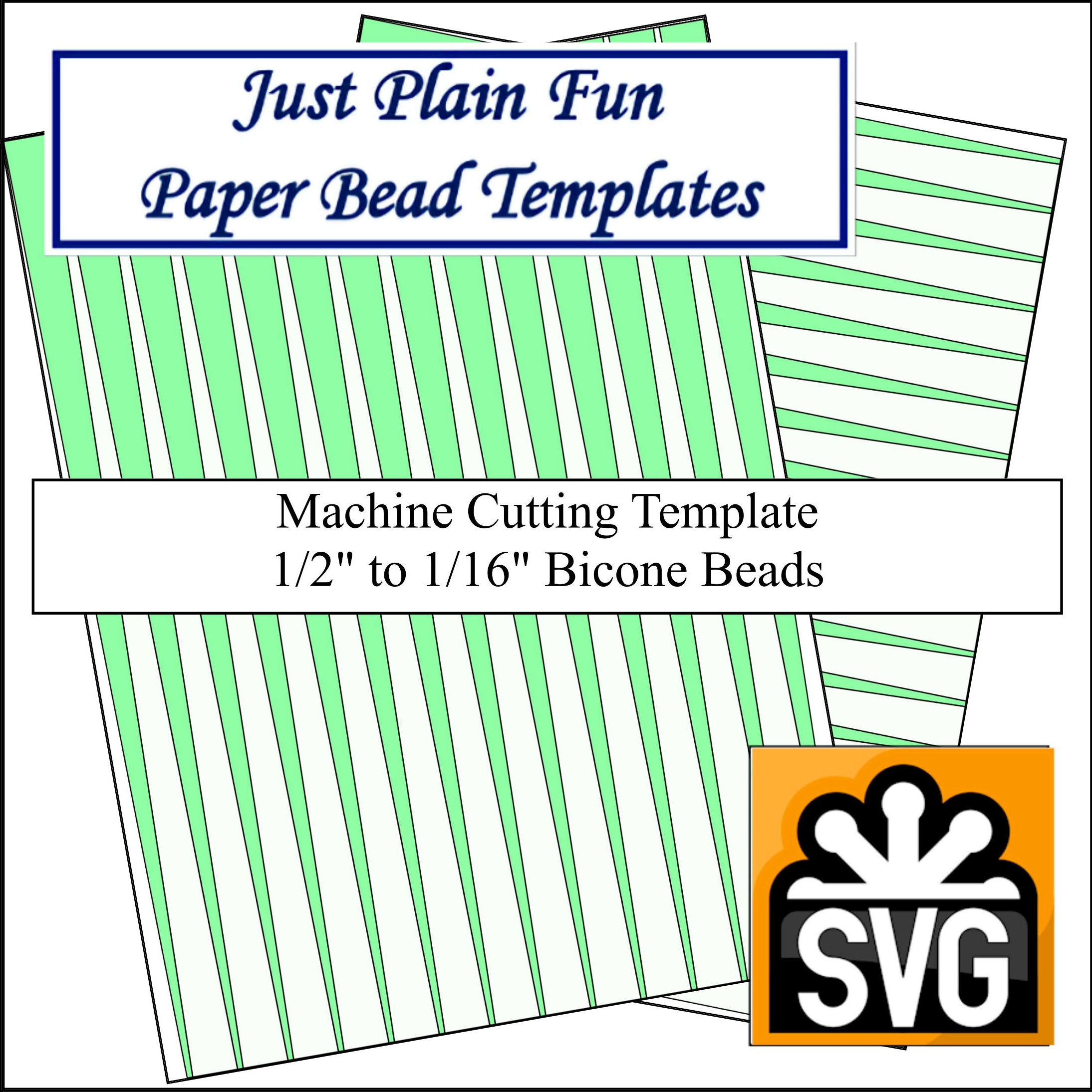 Paper Bead Templates, 1/2in to 1/16in Strips