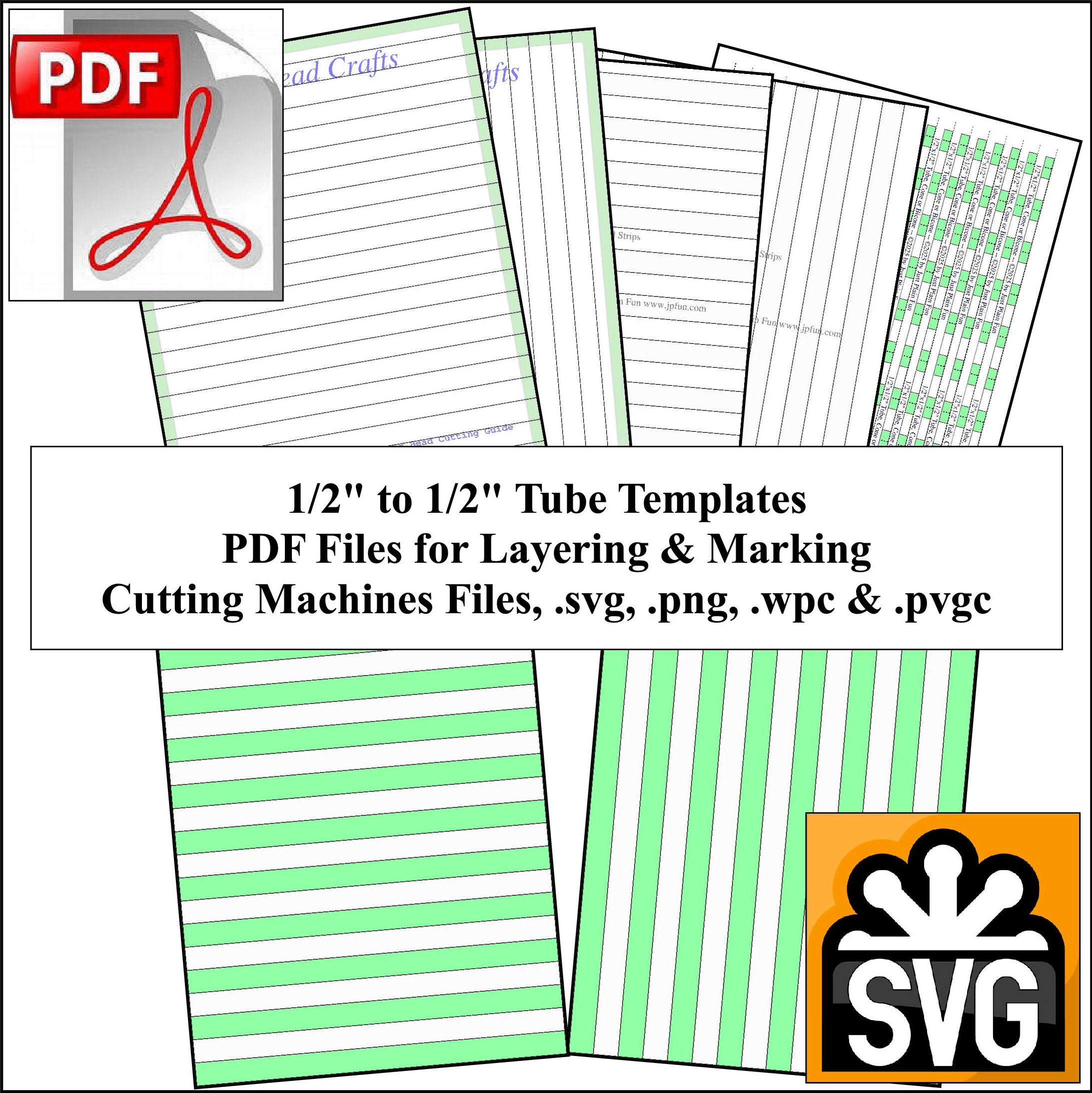 Paper Bead Templates, 1/2in x 1/2in strips