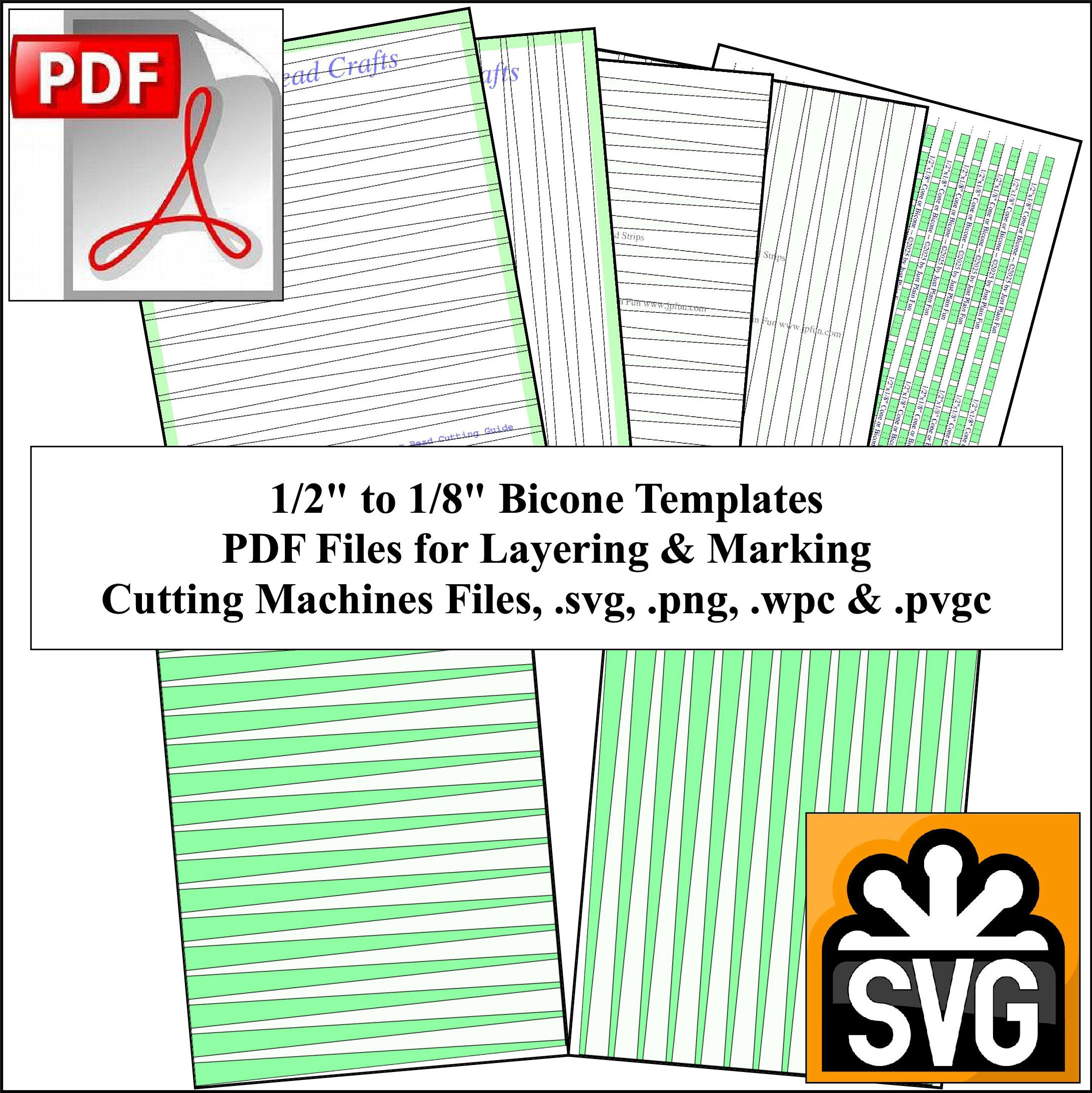 Paper Bead Templates, 1/2in x 1/8in strips