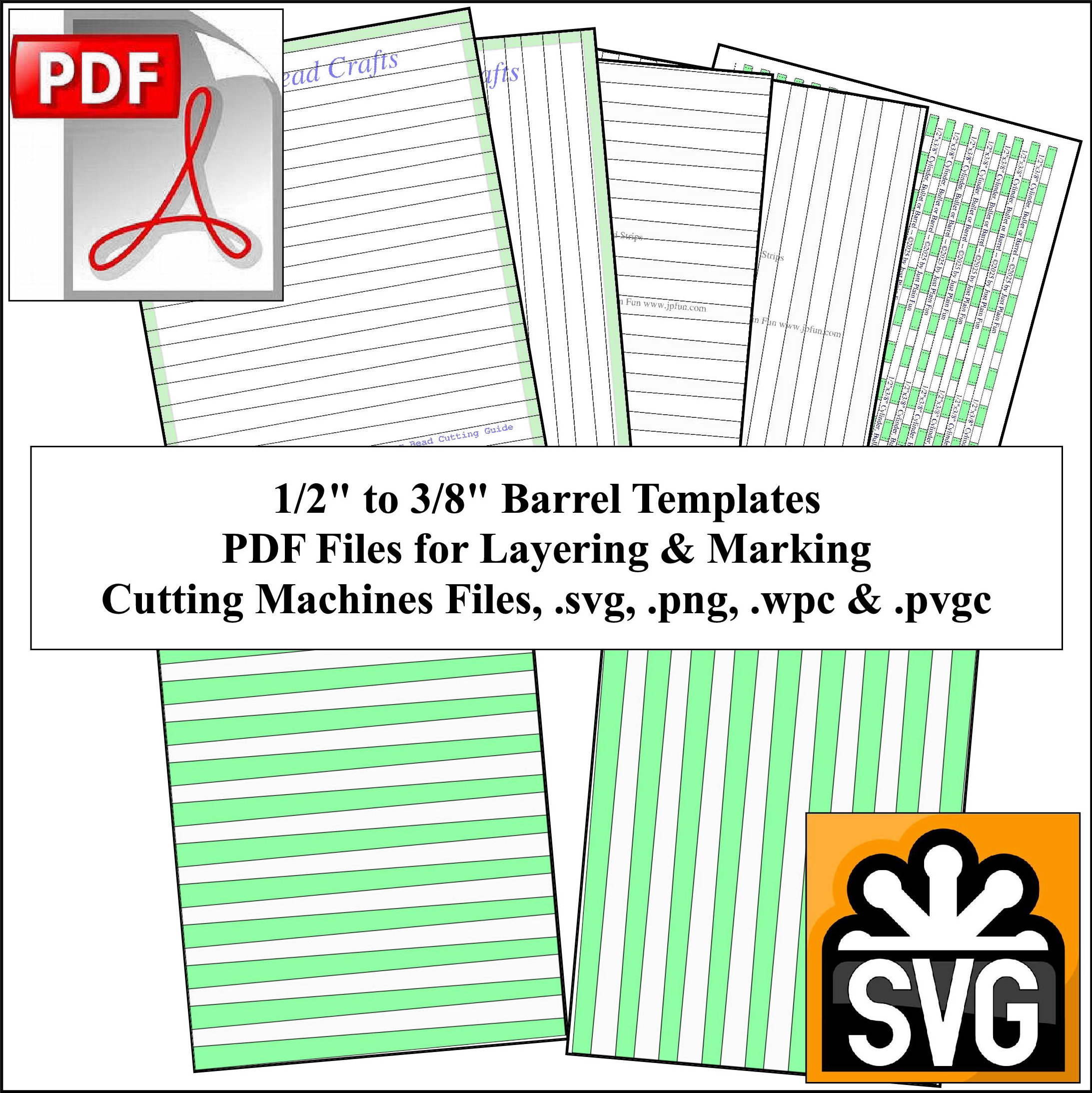 Paper Bead Templates, 1/2in x 3/8in strips