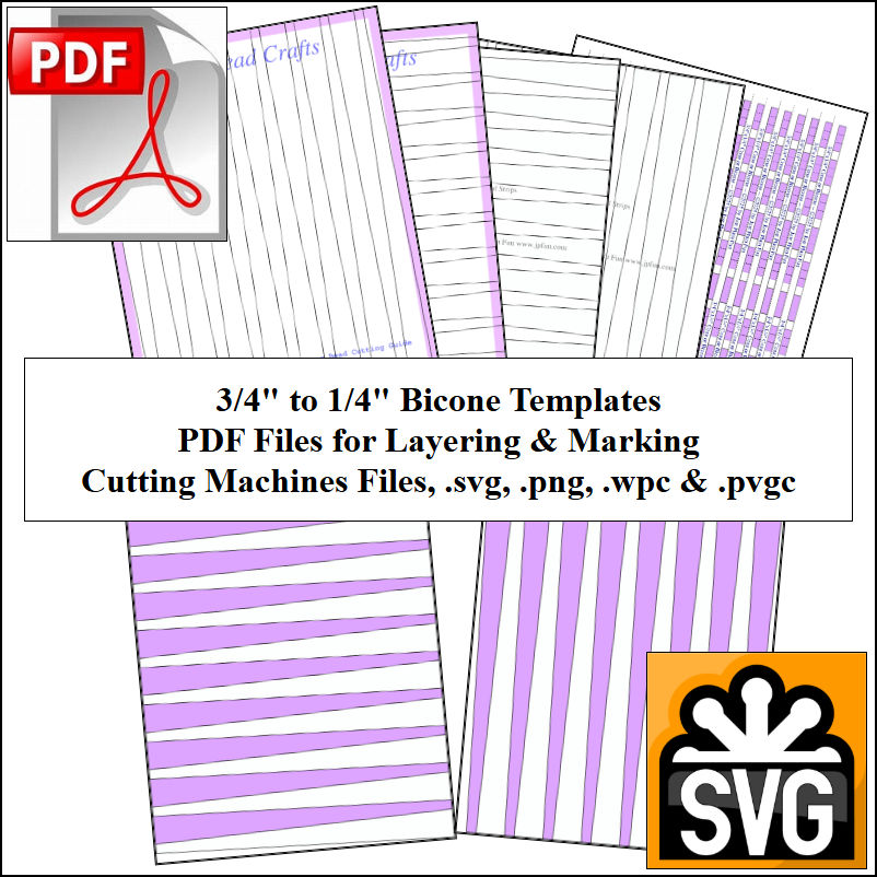 Paper Bead Templates, 3/4in x 1/4in strips