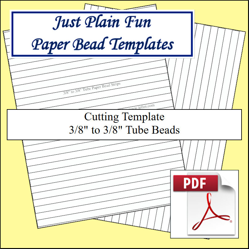 Paper Bead Templates, 3/8in to 3/8in Strips