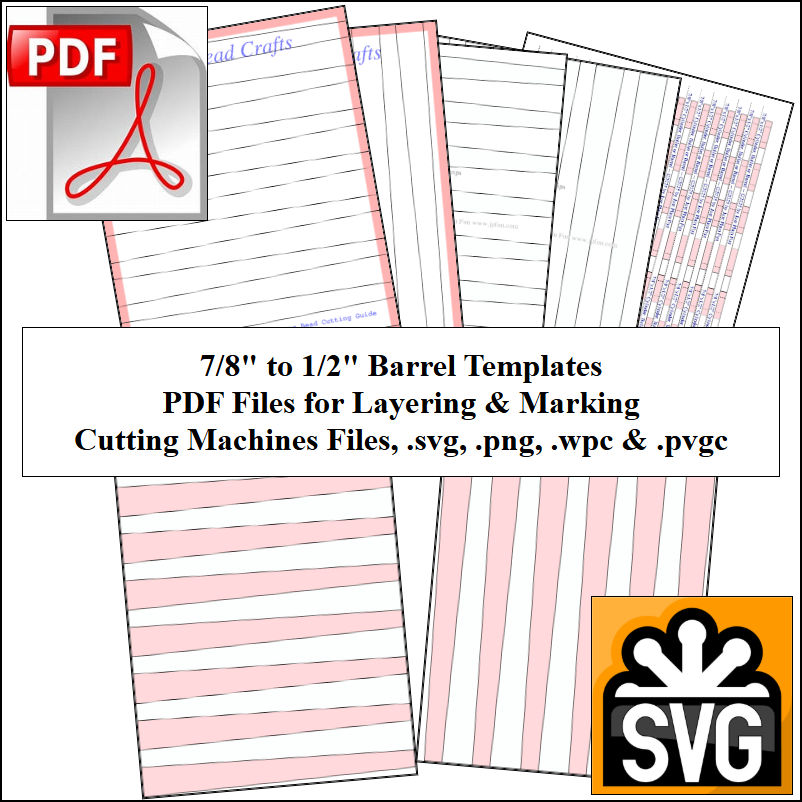 Paper Bead Templates, 7/8in x 1/2in strips