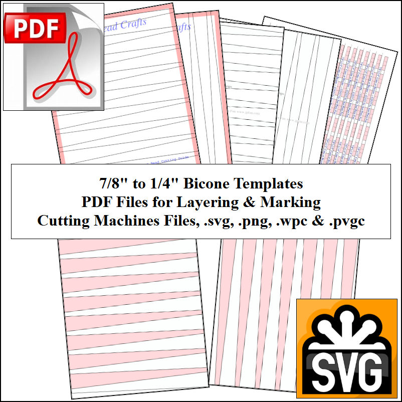 Paper Bead Templates, 7/8in x 1/4in strips