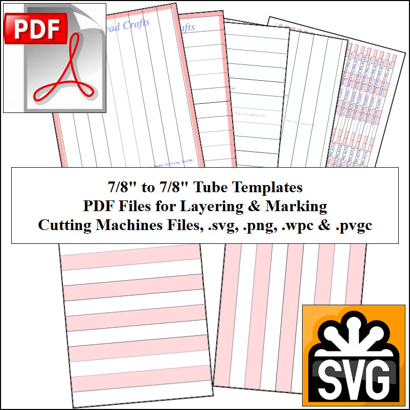 Paper Bead Templates, 7/8in x 7/8in strips