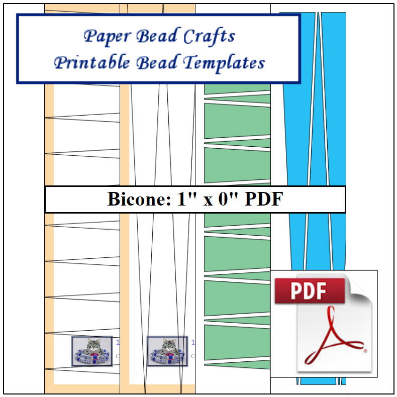 Paper Bead Templates, 1in x 00in strips