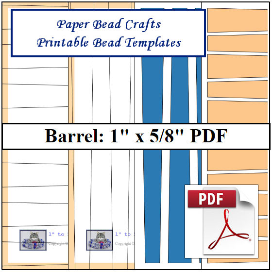 1in x 5/8in Paper Bead Templates