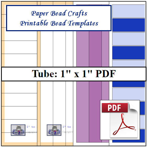 1in x 1in Paper Bead Templates