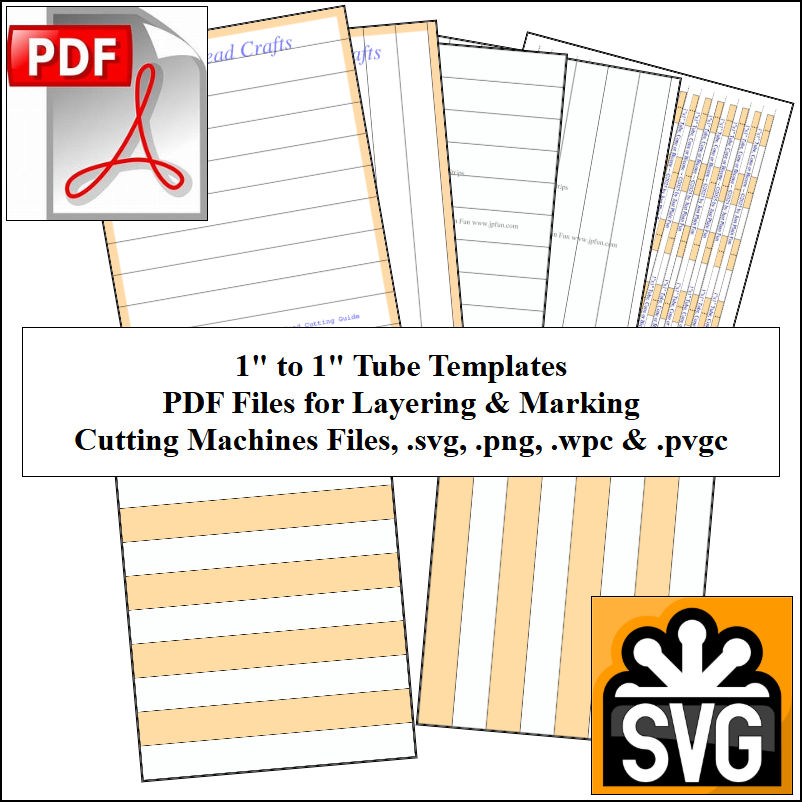 Paper Bead Templates, 1in x 1in strips