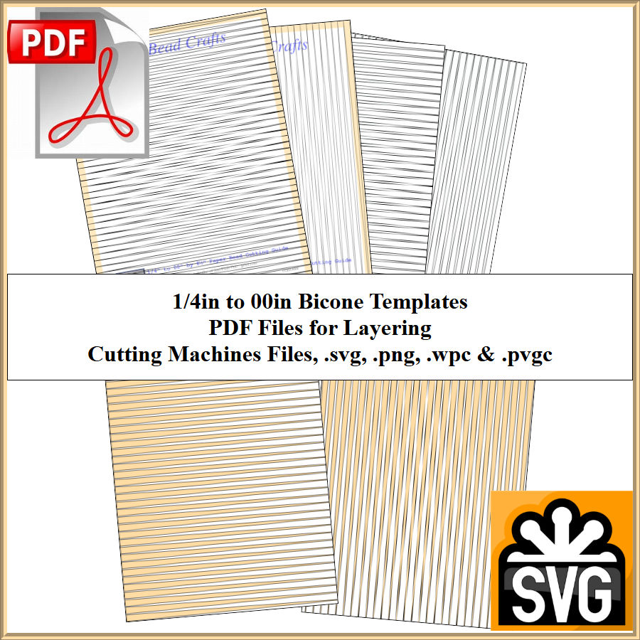 Paper Bead Templates, 1/4in x 00in strips