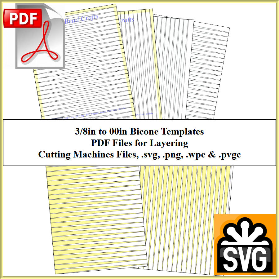 Paper Bead Templates, 3/8in x 00in strips