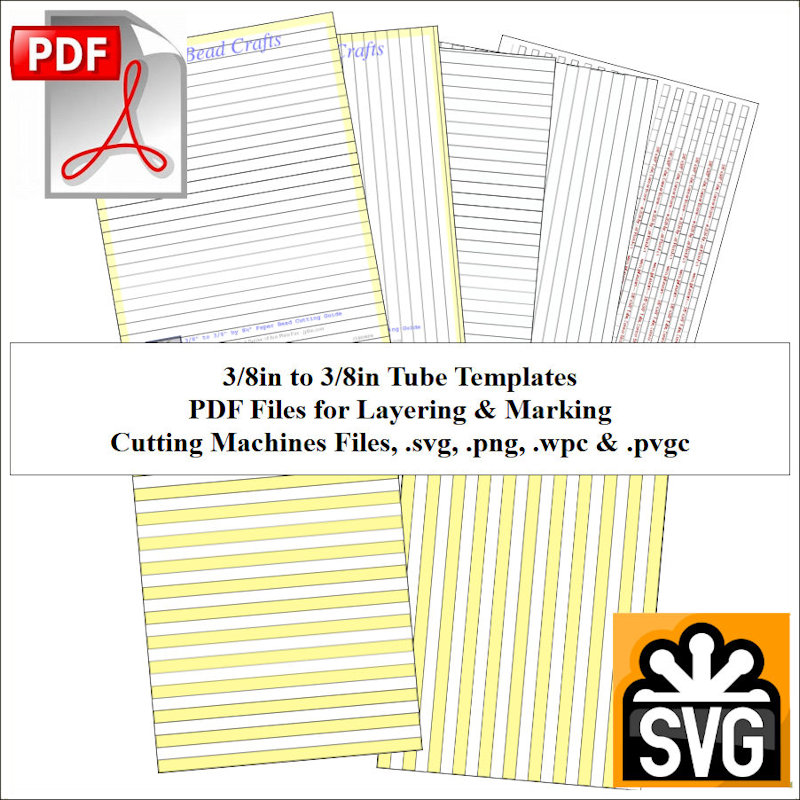 Paper Bead Templates, 3/8in x 3/8in Strips Paper Bead Templates, 3/8in x 3/8in Strips