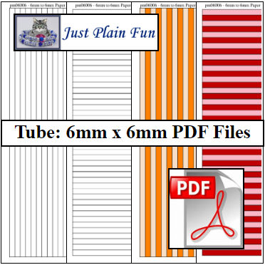 Paper Bead Templates, 6mm x 6mm strips