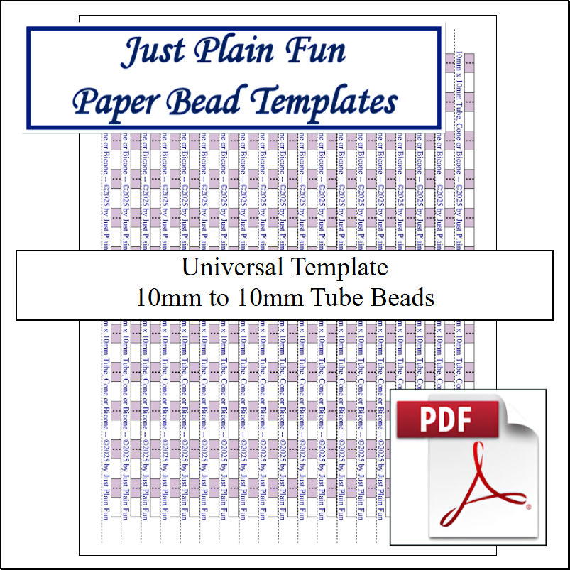 Paper Bead Cutting Guide Templates, 10mm to 10mm Strips Templates 10mm to 10mm Strips