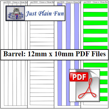 Paper Bead Templates, 12mm x 10mm strips