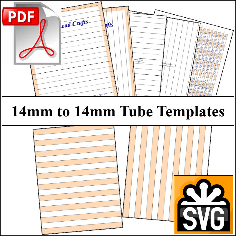 14mm x 14mm Paper Bead Templates