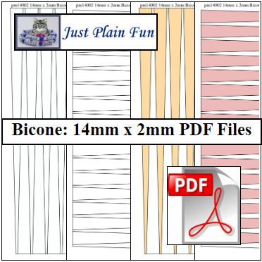 Paper Bead Templates, 14mm x 2mm strips