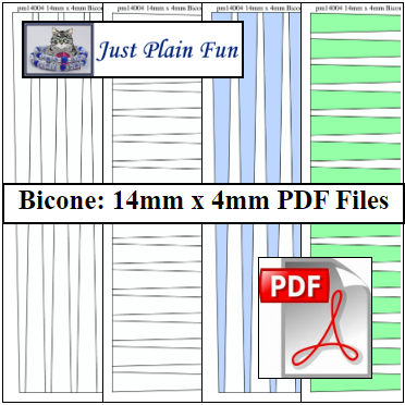 Paper Bead Templates, 14mm x 4mm strips