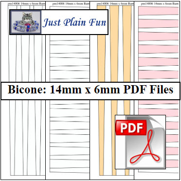 Paper Bead Templates, 14mm x 6mm strips