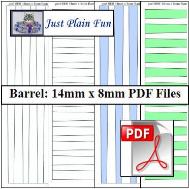 Paper Bead Templates, 14mm x 8mm strips