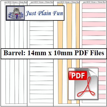 Paper Bead Templates, 14mm x 10mm Strips