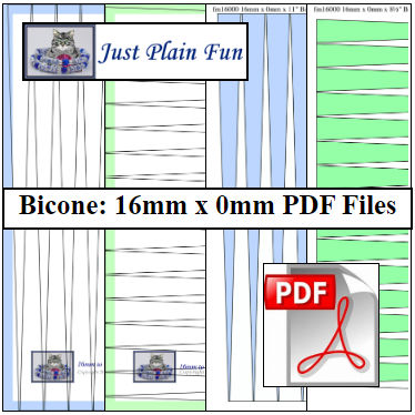 Bicone: 16mm x 0mm Paper Bead Templates