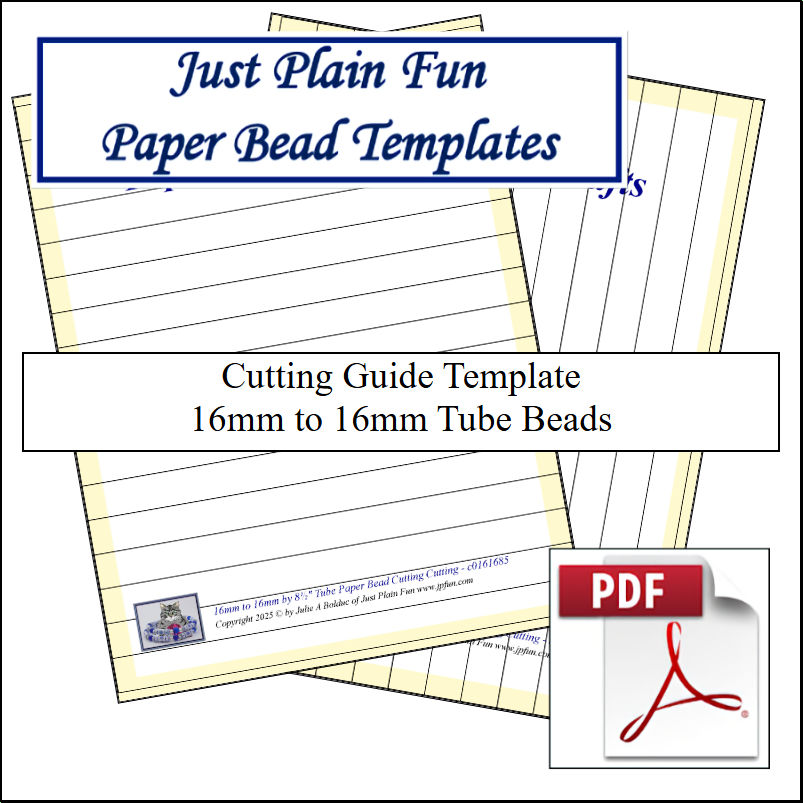 Paper Bead Cutting Guide Templates, 16mm to 16mm Strips Templates 16mm to 16mm Strips