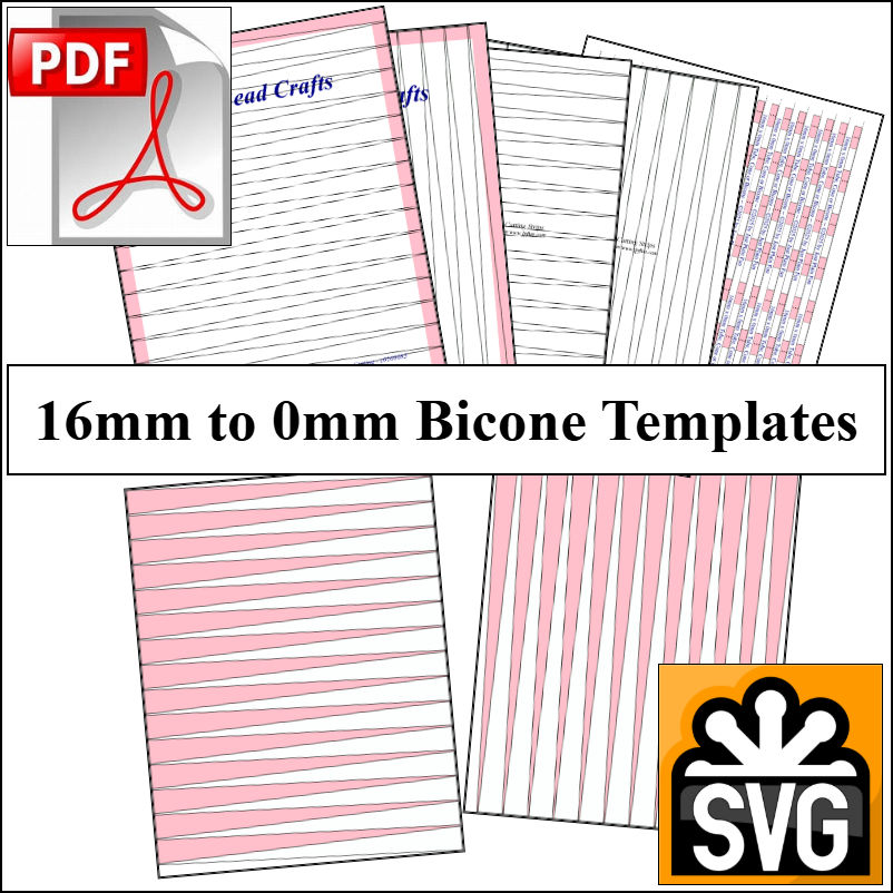 16mm x 0mm Paper Bead Templates