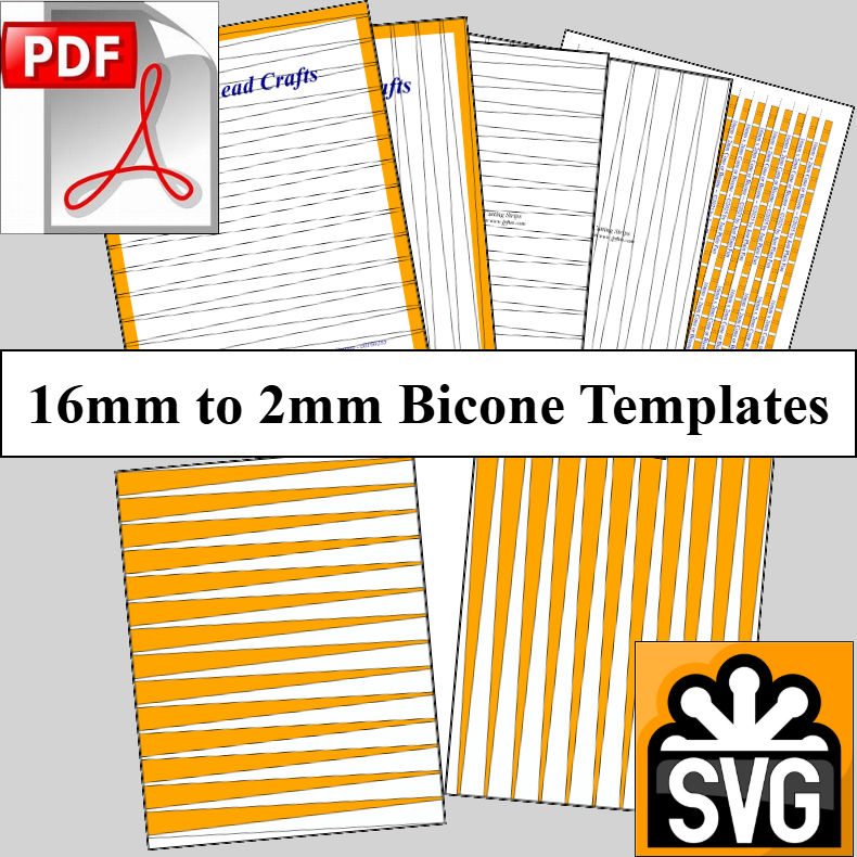 16mm x 2mm Paper Bead Templates