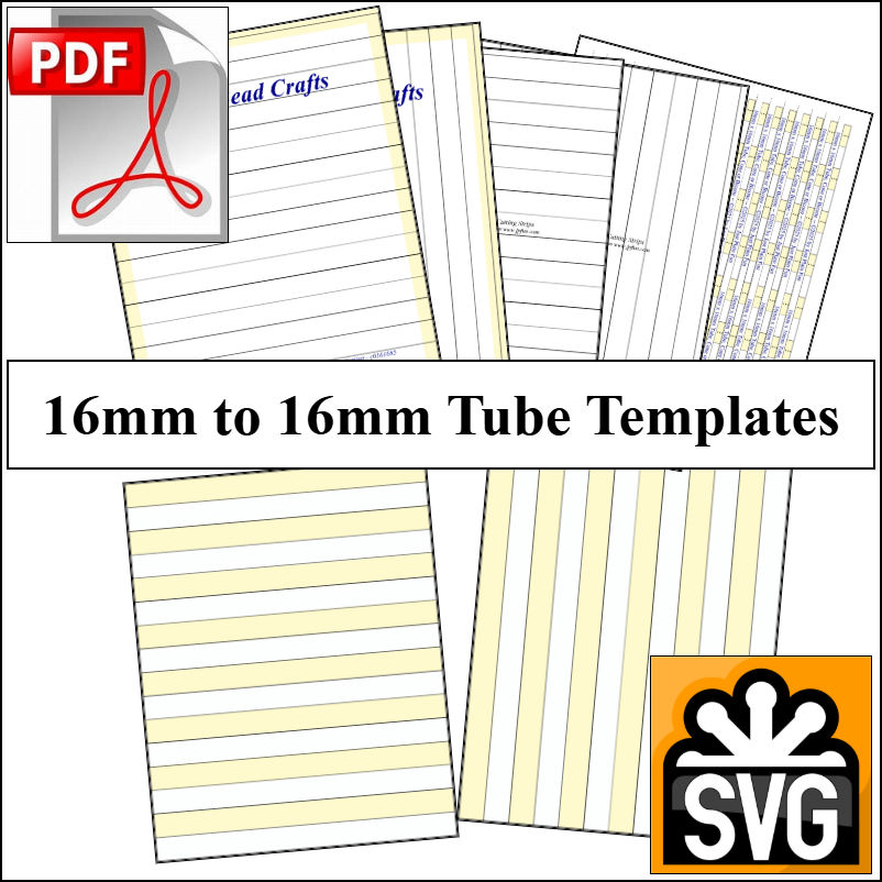 16mm x 16mm Paper Bead Templates