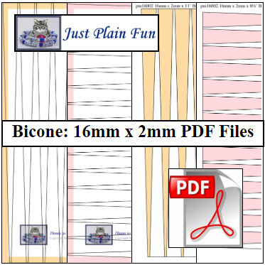 Paper Bead Templates, 16mm x 2mm strips