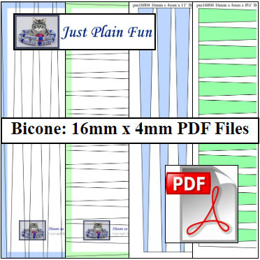 Paper Bead Templates, 16mm x 4mm strips