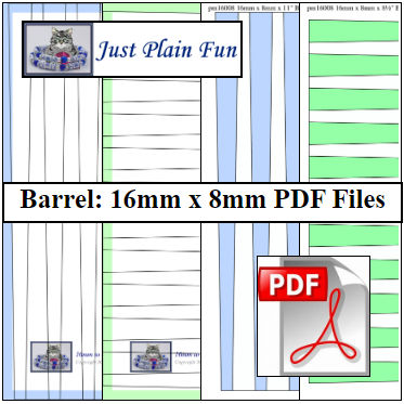 Paper Bead Templates, 16mm x 8mm strips