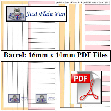 Paper Bead Templates, 16mm x 10mm strips