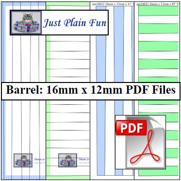 Paper Bead Templates, 16mm x 12mm strips