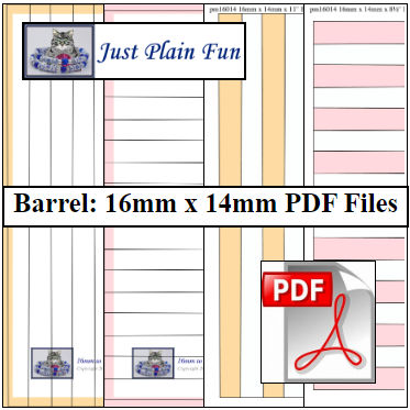 Paper Bead Templates, 16mm x 14mm strips