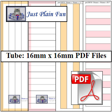 Paper Bead Templates, 16mm x 16mm strips