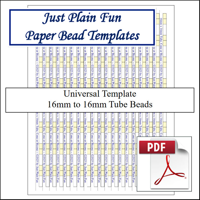 Paper Bead Cutting Guide Templates, 16mm to 16mm Strips Templates 16mm to 16mm Strips