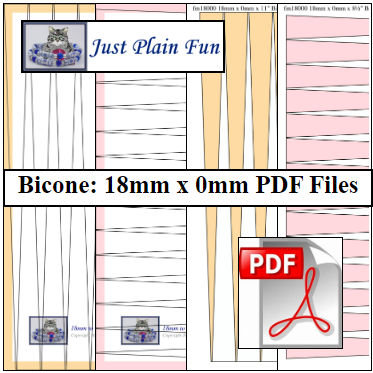 Paper Bead Templates, 18mm x 0mm strips