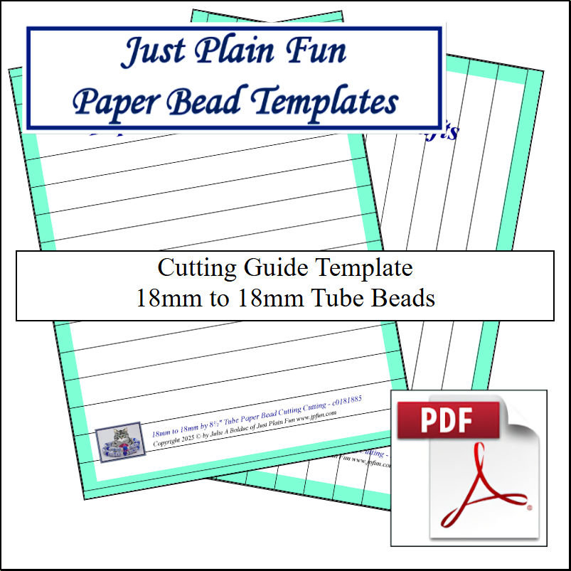Paper Bead Cutting Guide Templates, 18mm to 18mm Strips Templates 18mm to 18mm Strips