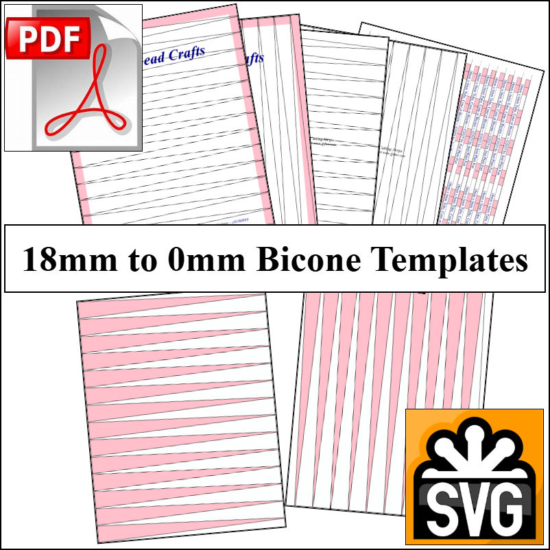 18mm x 0mm Paper Bead Templates