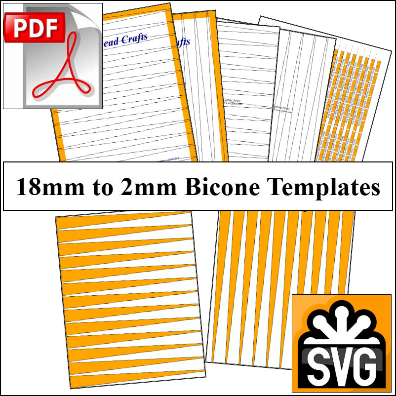 18mm x 2mm Paper Bead Templates