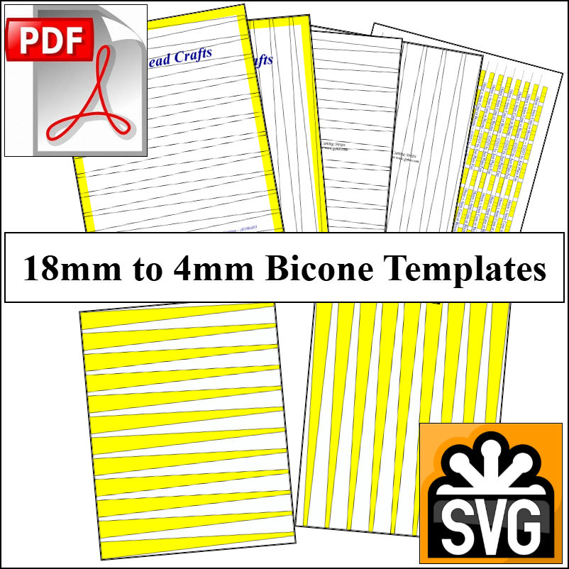 Templates 18mm to 4mm Strips
