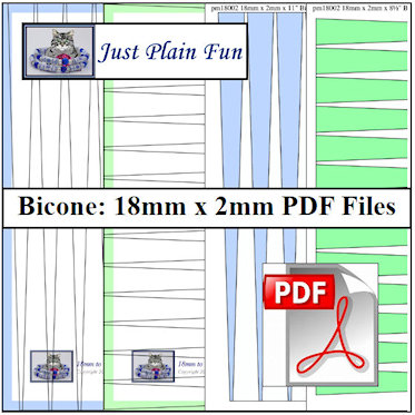 Bicone: 18mm x 2mm Paper Bead Templates