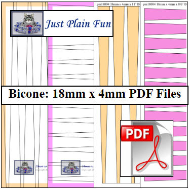 Paper Bead Templates, 18mm x 4mm strips